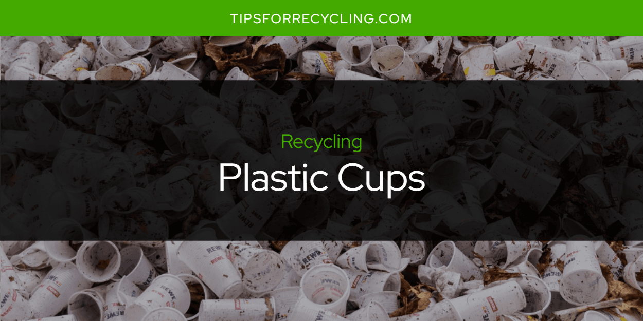 Are Plastic Cups Recyclable?