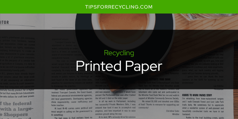 Is Printed Paper Recyclable?