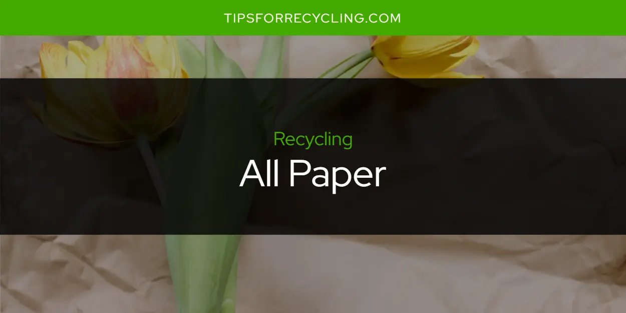 Is All Paper Recyclable?