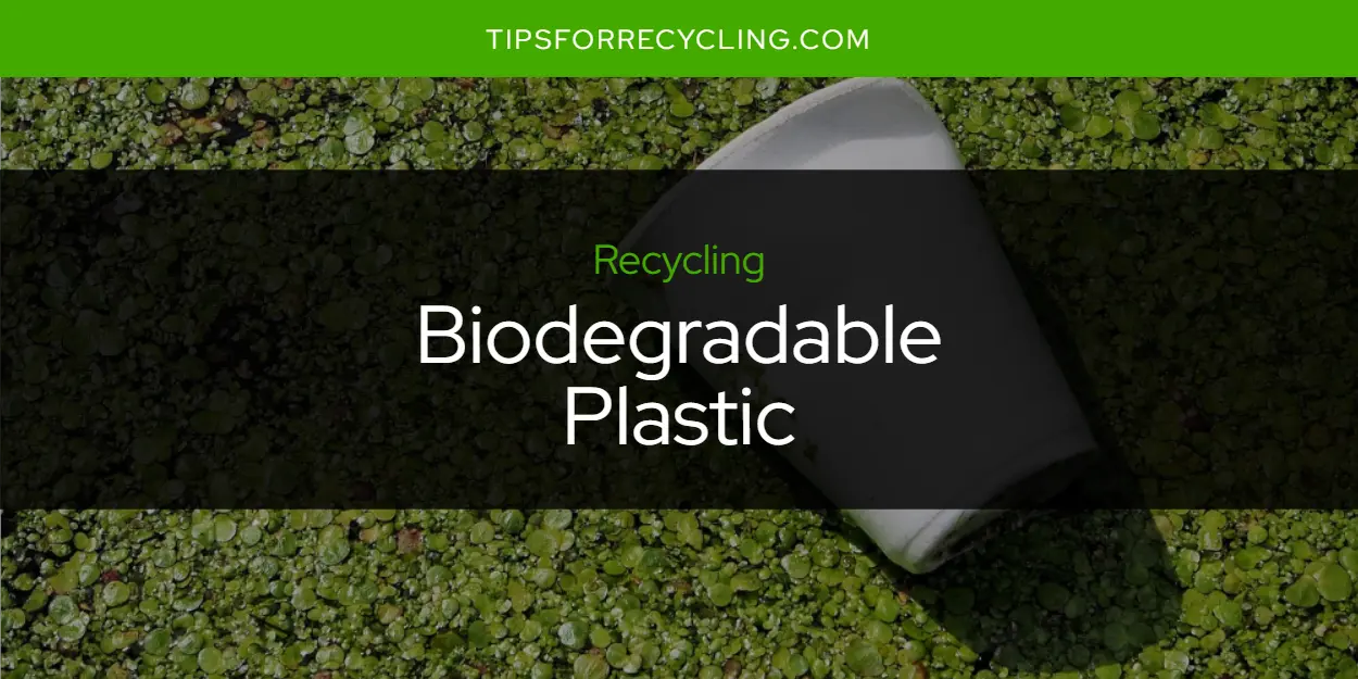 Is Biodegradable Plastic Recyclable?