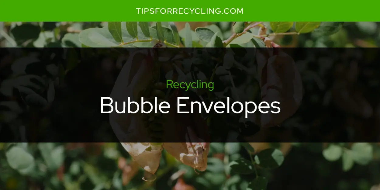 Are Bubble Envelopes Recyclable?