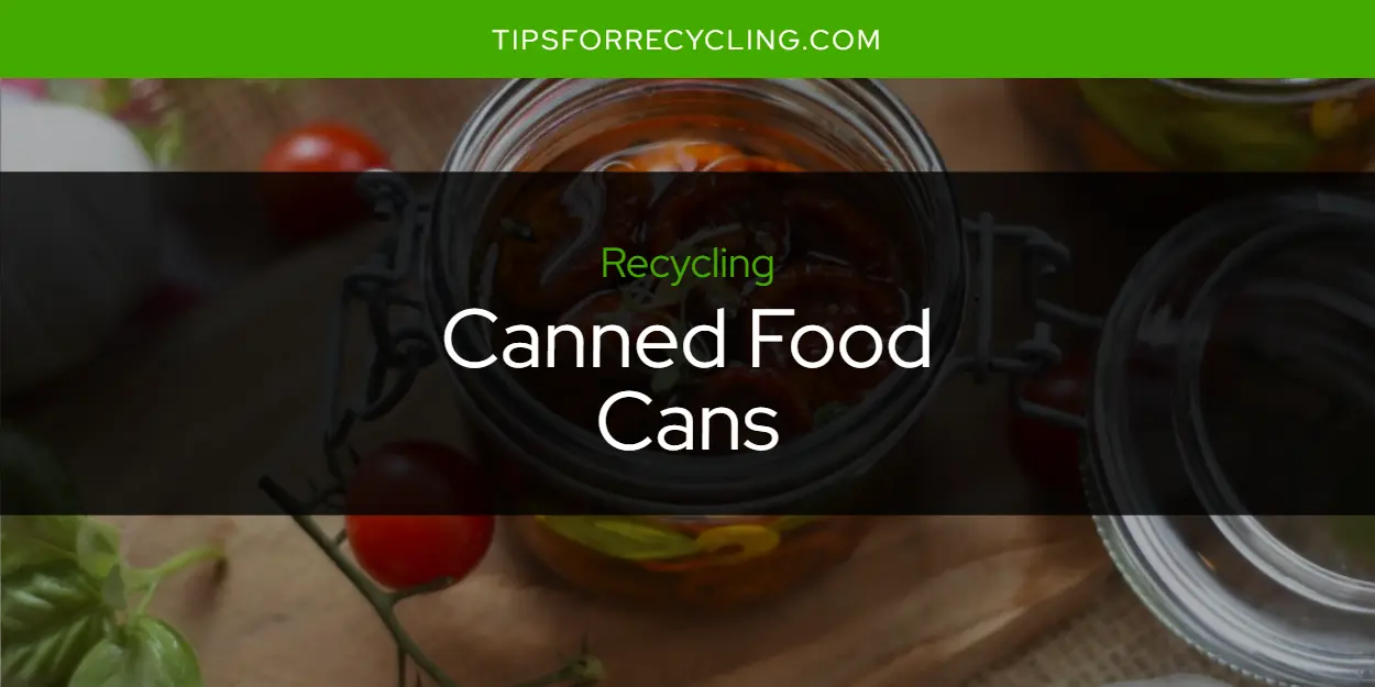 Can You Recycle Canned Food Cans?