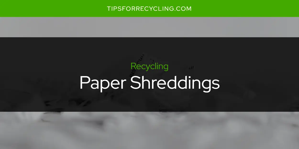 Are Paper Shreddings Recyclable?