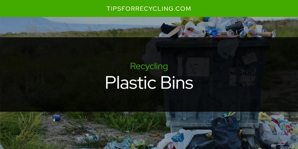 Are Plastic Bins Recyclable?