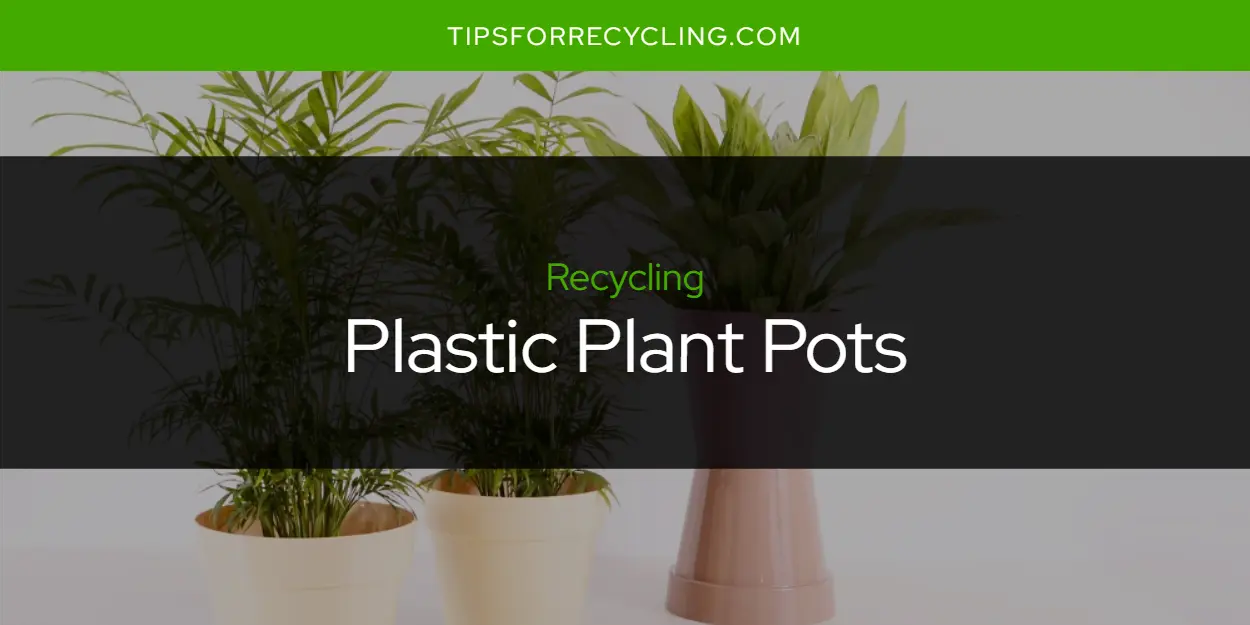 Are Plastic Plant Pots Recyclable?