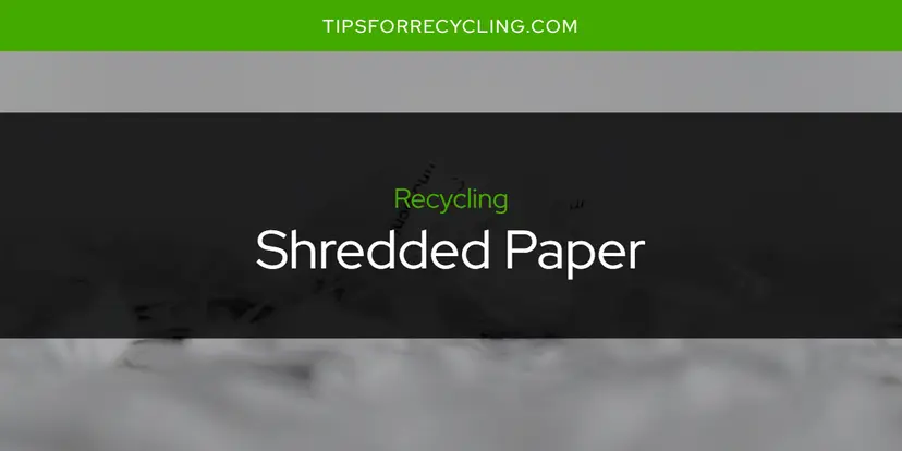 Can You Recycle Shredded Paper?